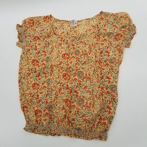 John Robshaw for Lucky | Floral Top - M